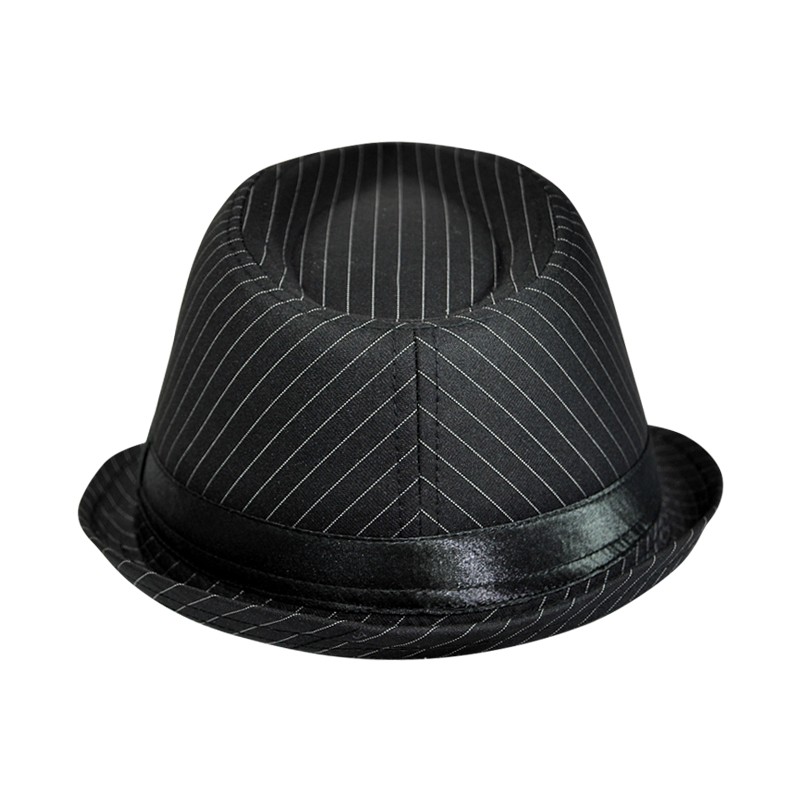 PIN STRIPE TRILBY WITH SATIN BAND