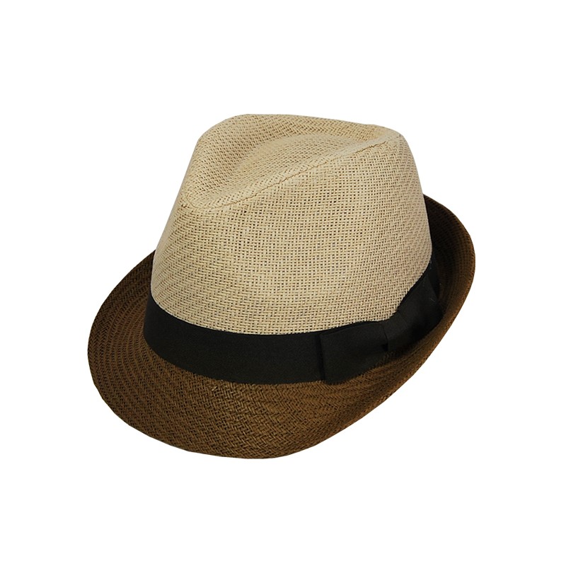 Trilby Straw hat with Petersham Ribbon Band