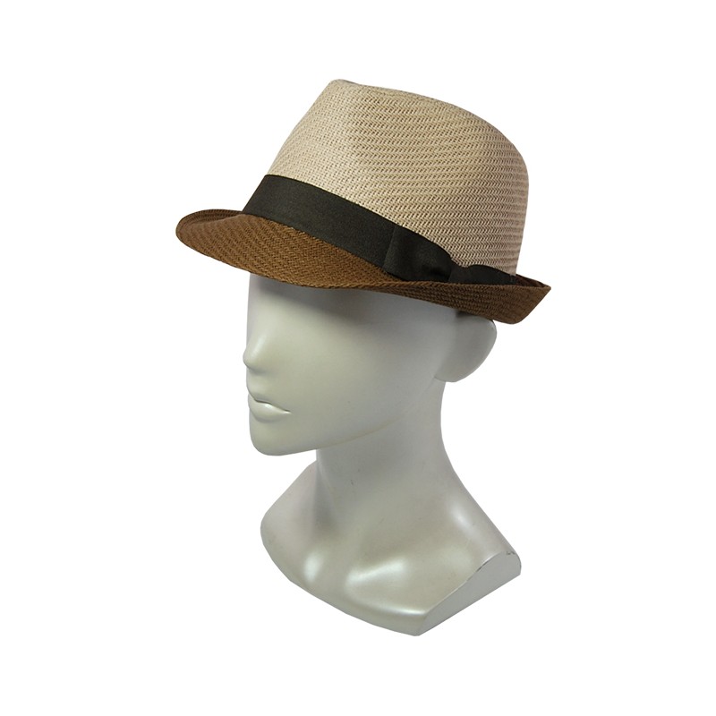 Trilby Straw hat with Petersham Ribbon Band