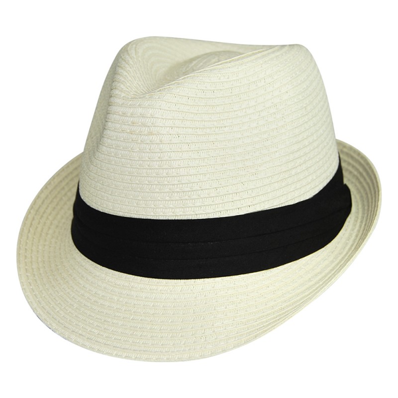 Fashion paper straw fedora hat