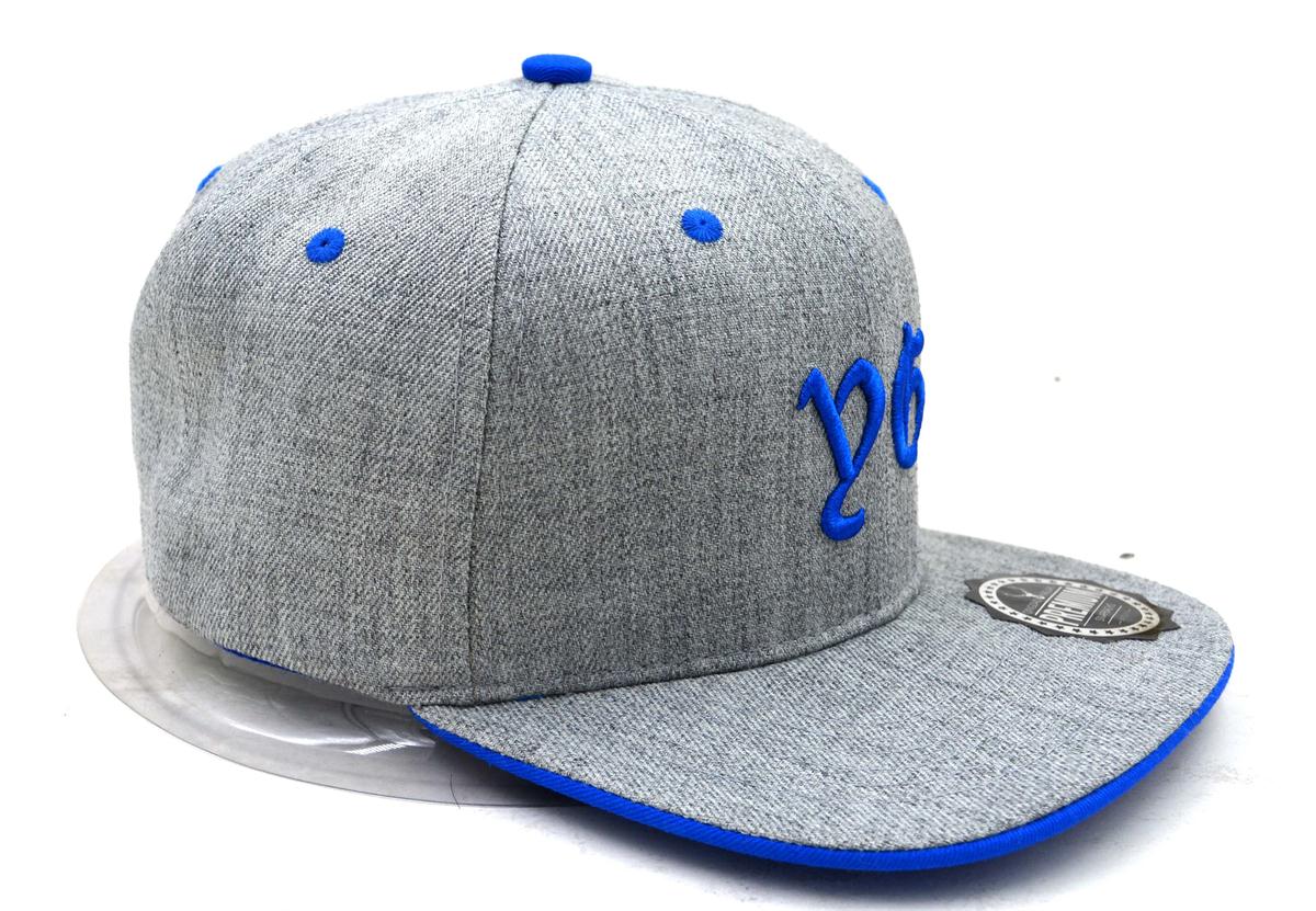 Wool and acrylic snapback cap with custom logo