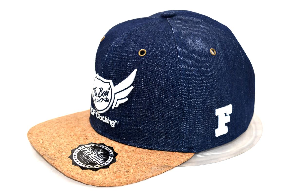 Canvas snapback cap with custom embroidery design
