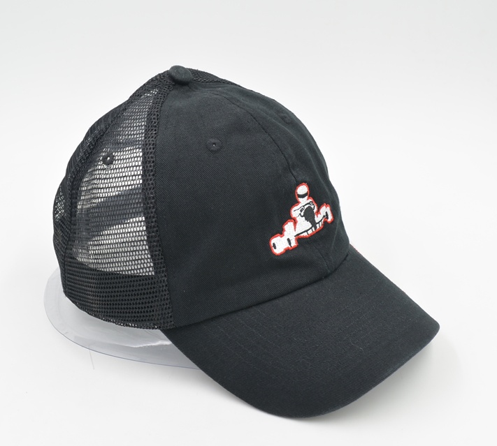 Washed trucker cap with embroidery logo