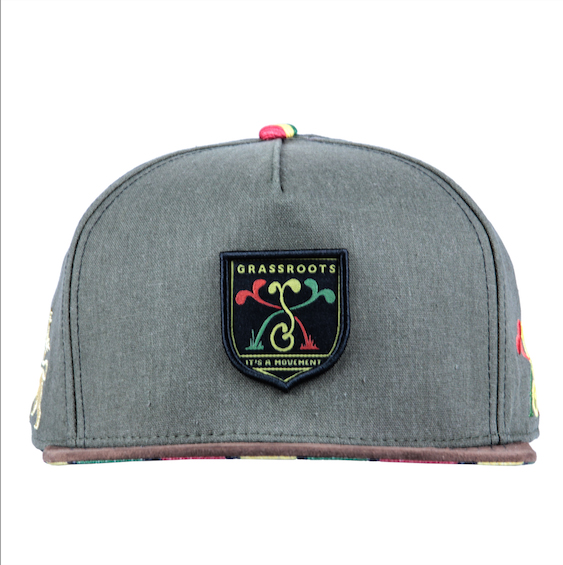 New snapback cap with custom embroidery design