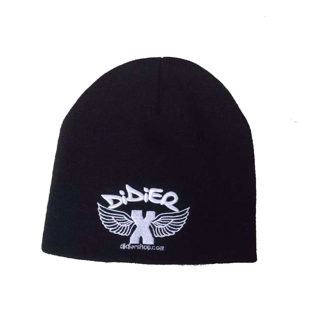 Custom beanie with leather patch