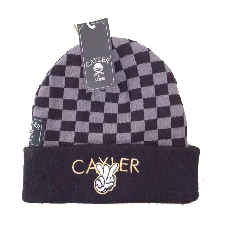 Black beanie with embroidry logo