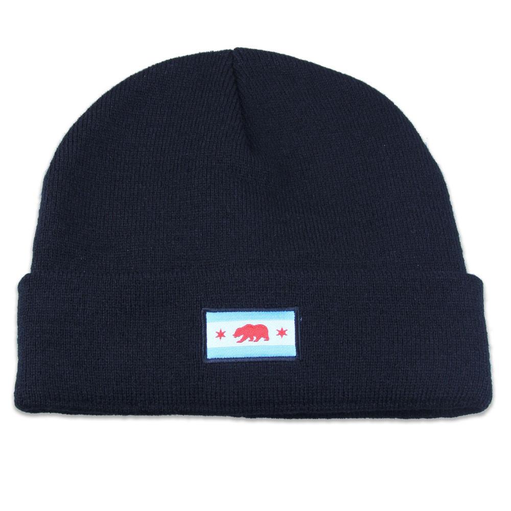 Black beanie with embroidry logo