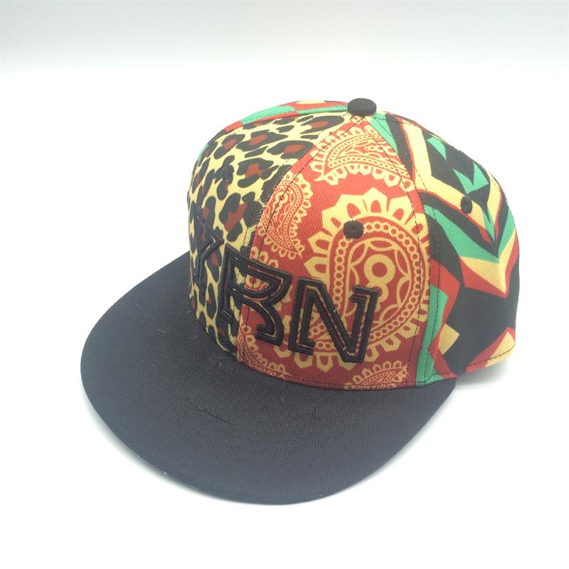 sublimated snapback cap with 3D embroidery logo