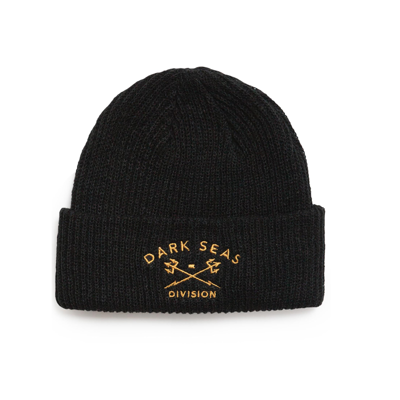 Acrylic Blend Slouchy Cuff Woven Label Ski Cap, Skull Knit Winter Hat, Custom Beanie
